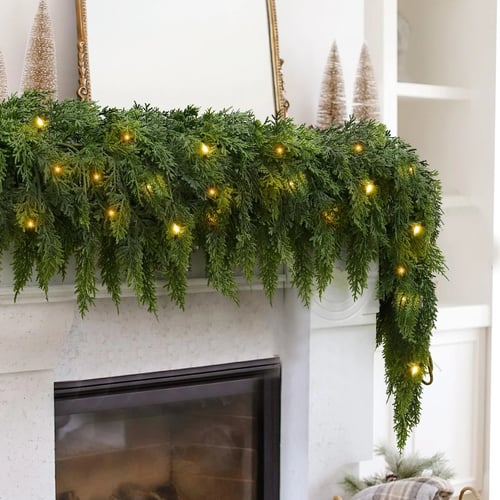 🏆2025 HOT SALE💥 Pre-lit Christmas Cedar Garland - Image 7