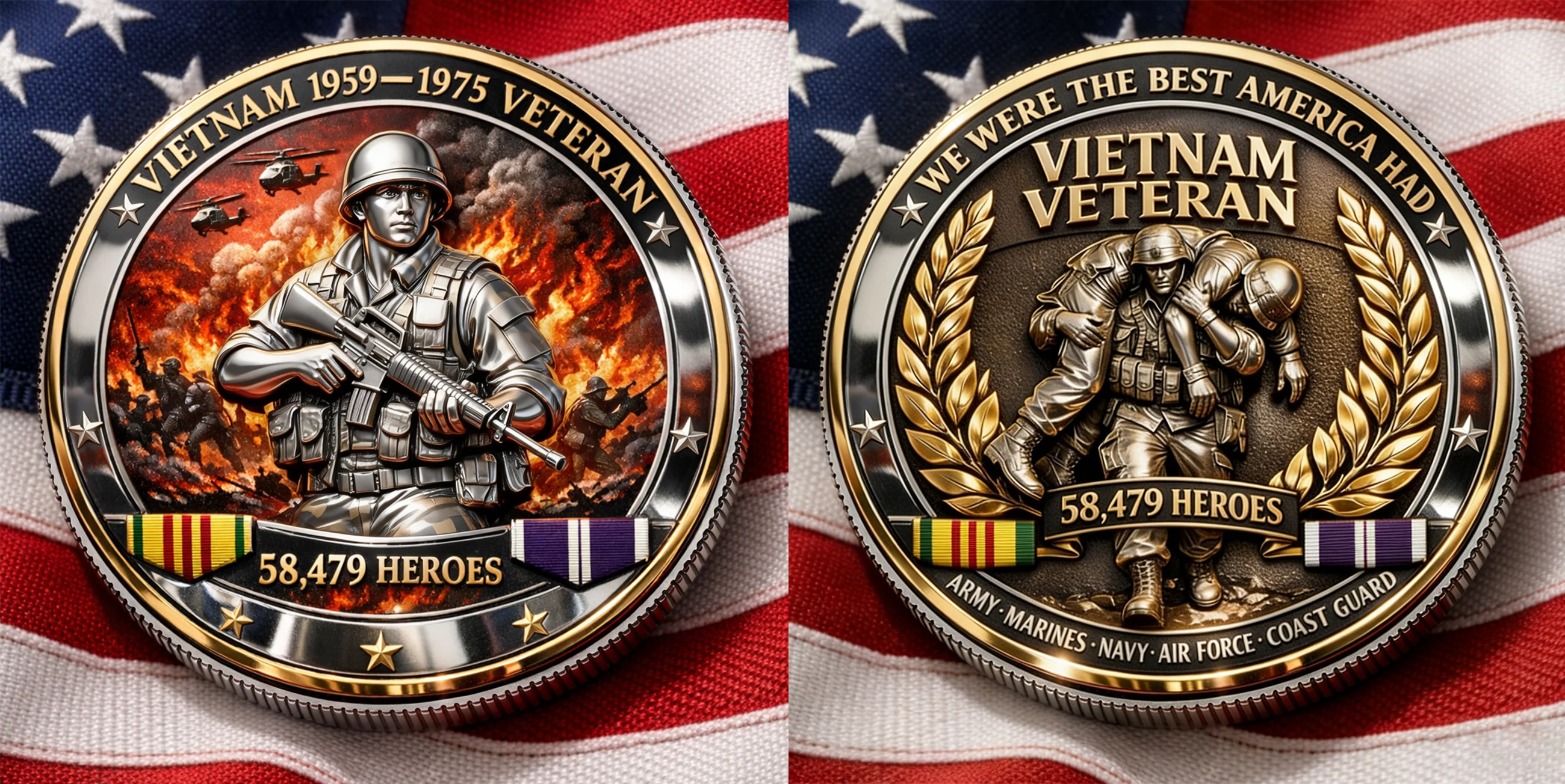 🏆Flash Sale 60% OFF - 🛩️🎖️Vietnam Veteran Tribute Coin – 58,479 Heroes - Image 3