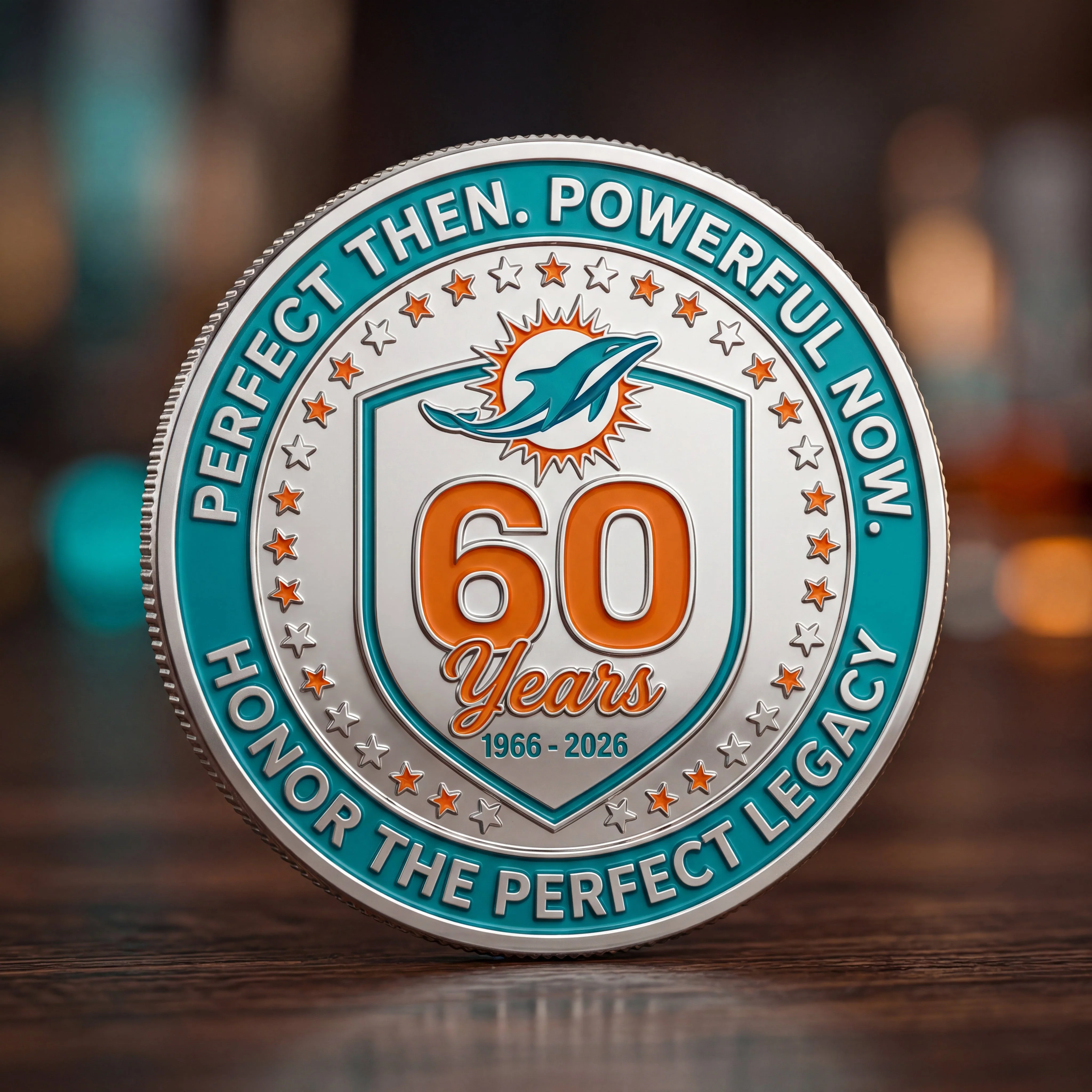 🔥Last Day 50% OFF 🔥🐬 Limited Edition Miami Dolphins 60th Anniversary Commemorative Coin (1966-2026) - Image 2