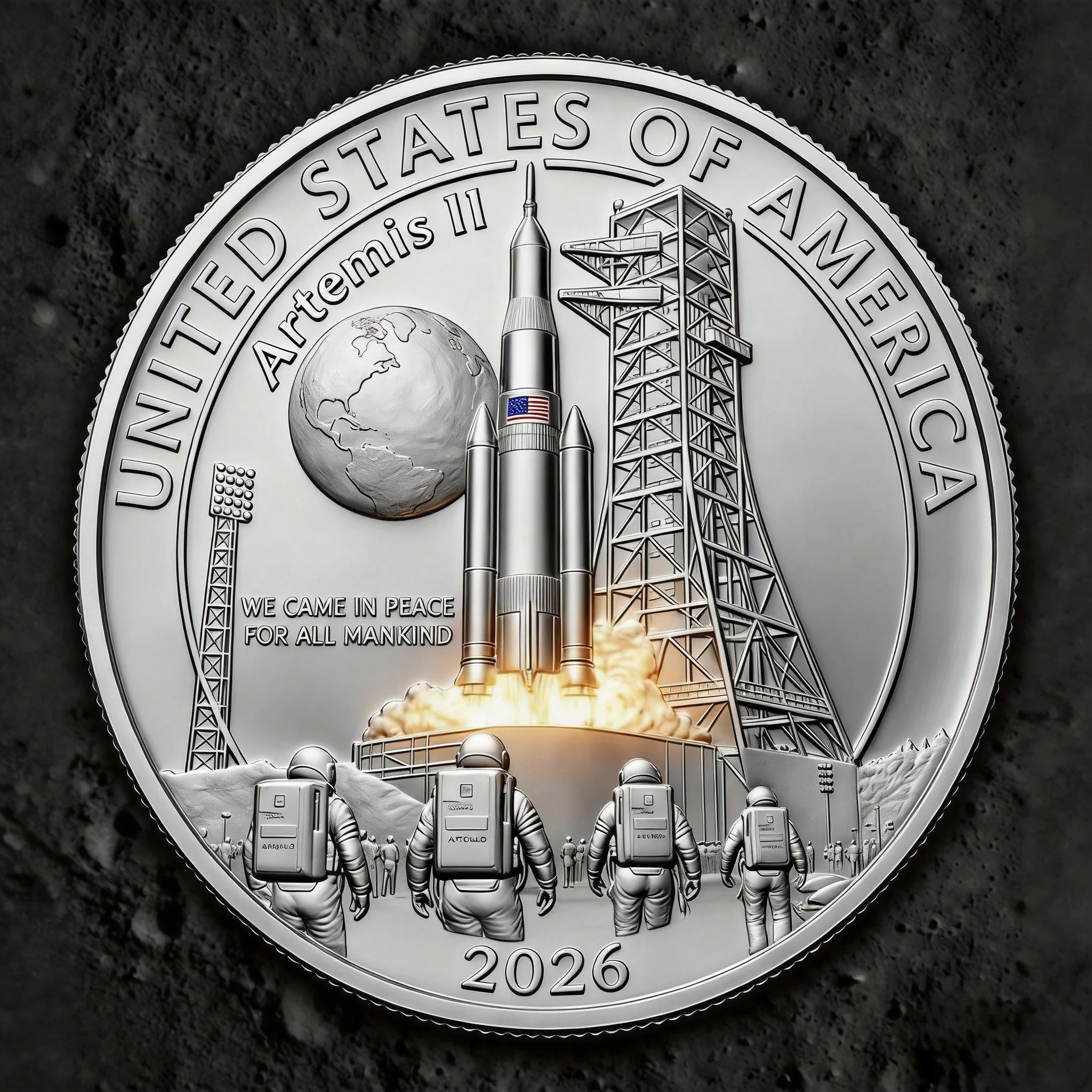 ⚡️Last Day 60% OFF -  Apollo 11 & Artemis II Commemorative Silver Coin - Image 2