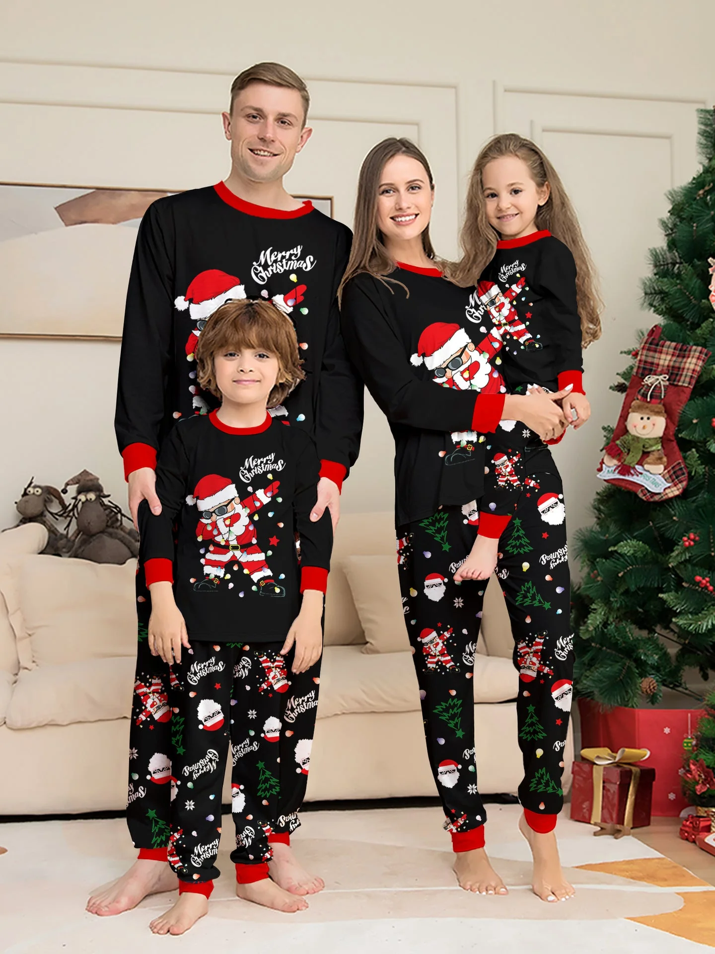 Black Matching Family Christmas Pajamas | Adults, Kids & Dog Pajamas