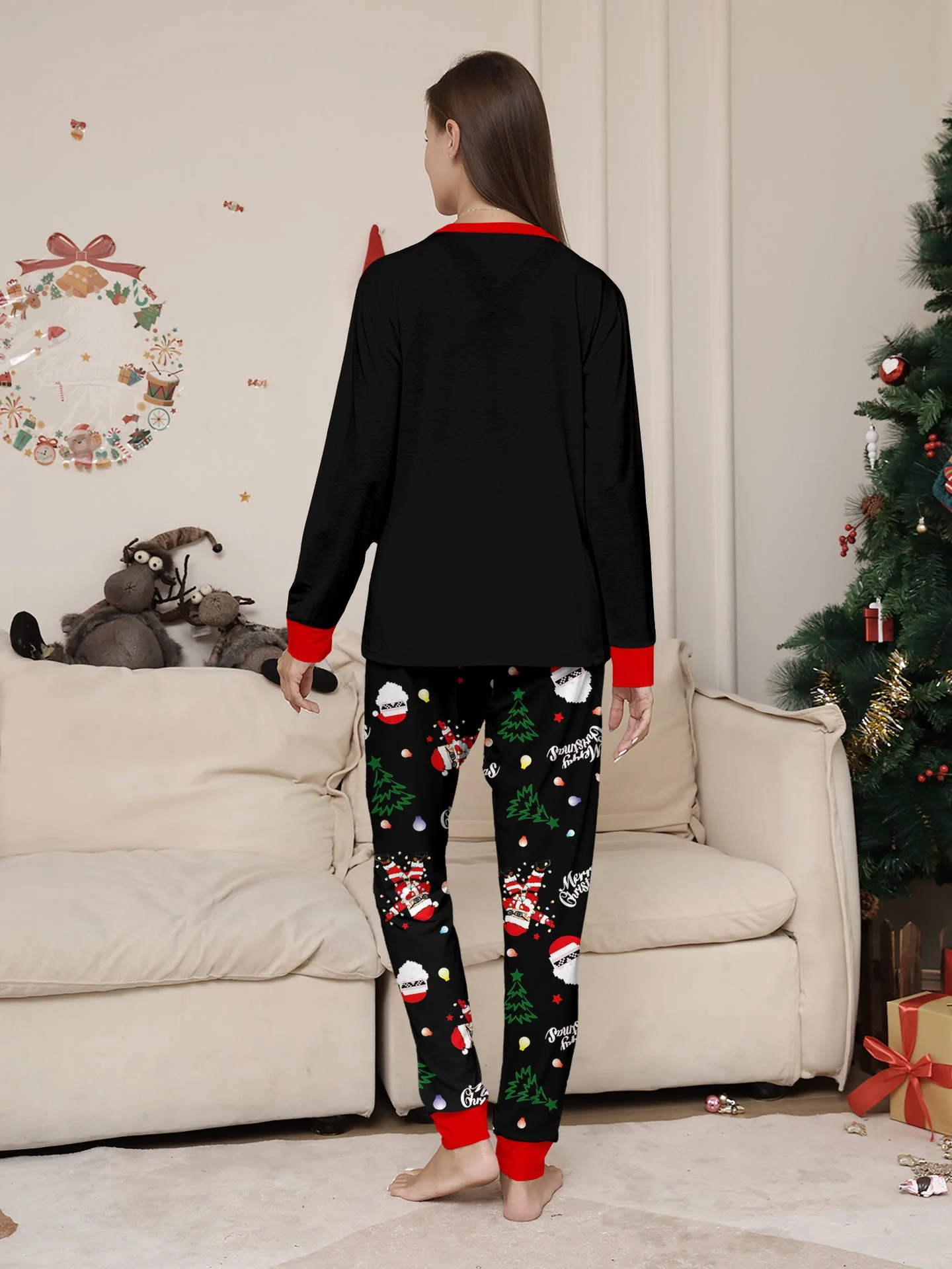 Black Matching Family Christmas Pajamas | Adults, Kids & Dog Pajamas - Image 4