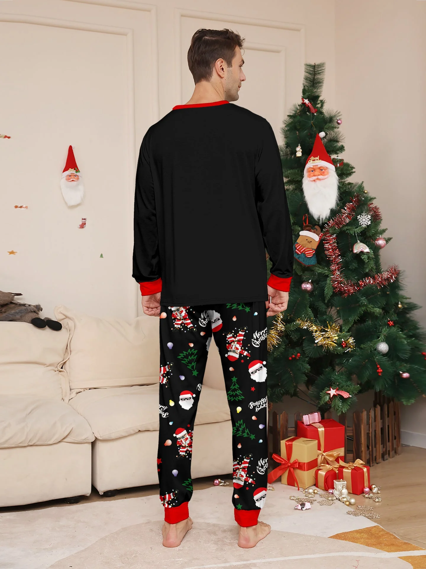 Black Matching Family Christmas Pajamas | Adults, Kids & Dog Pajamas - Image 6