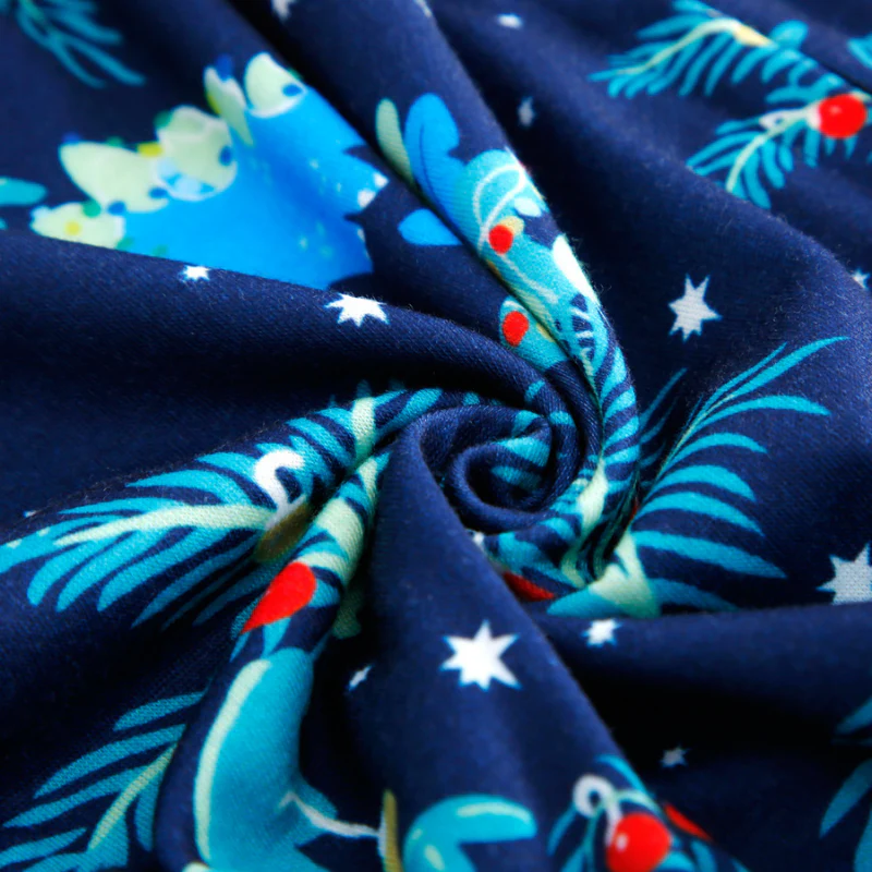 Blue Christmas Hooded Matching Family Christmas Pajamas Onesies - Image 11