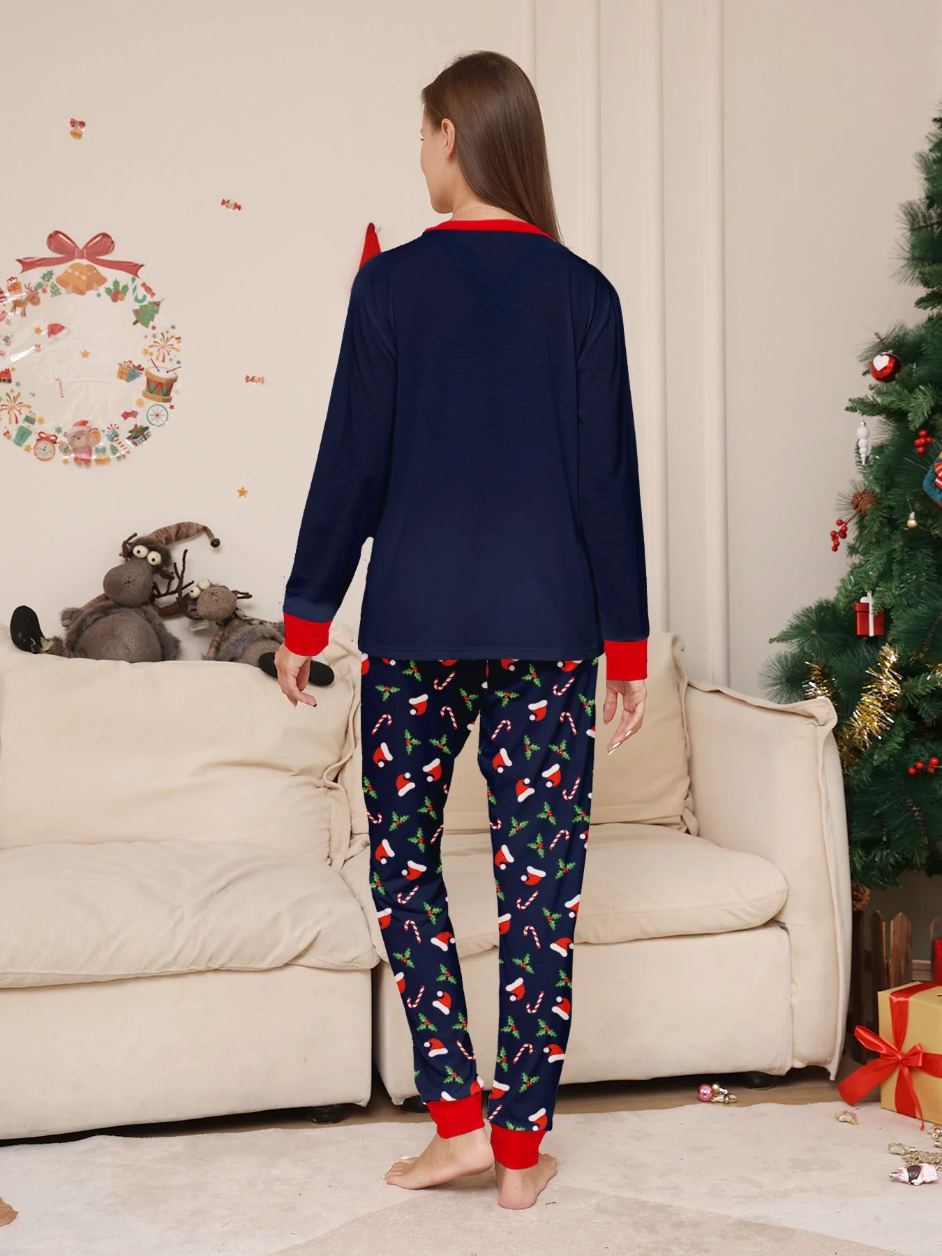 Blue Holidy Matching Family Christmas Pajamas | Adults, Kids & Dog Pajamas - Image 4