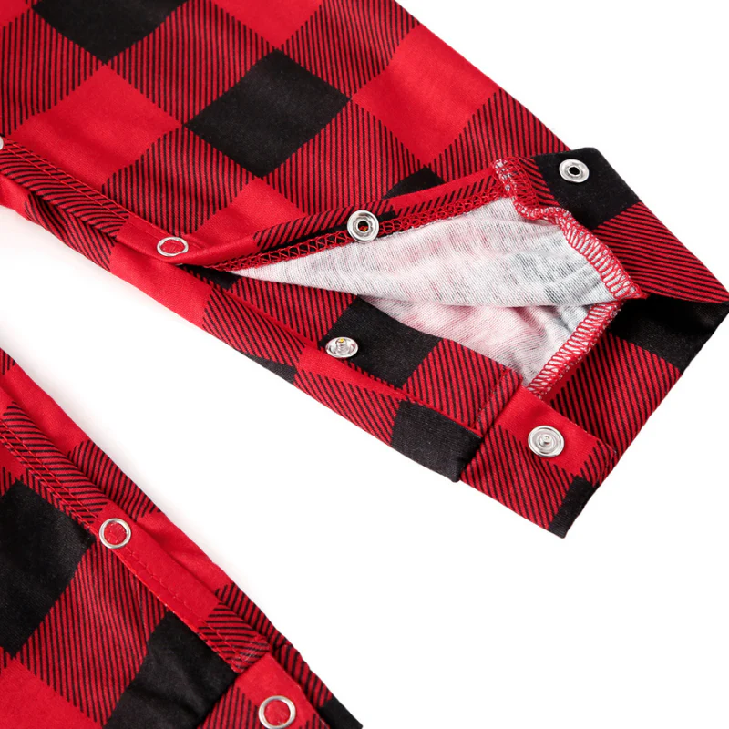 Buffalo Plaid Matching Family Christmas Pajamas-Dog Pajamas Included - Image 14