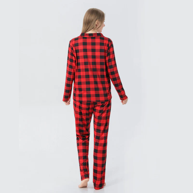 Buffalo Plaid Matching Family Christmas Pajamas-Dog Pajamas Included - Image 5