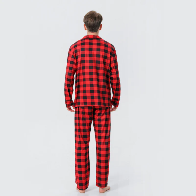 Buffalo Plaid Matching Family Christmas Pajamas-Dog Pajamas Included - Image 7
