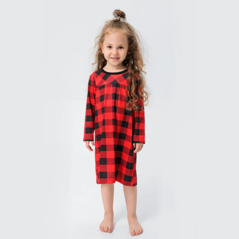 Buffalo Plaid Matching Family Christmas Pajamas-Dog Pajamas Included - Image 8