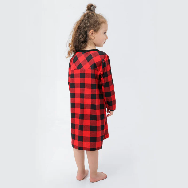 Buffalo Plaid Matching Family Christmas Pajamas-Dog Pajamas Included - Image 9