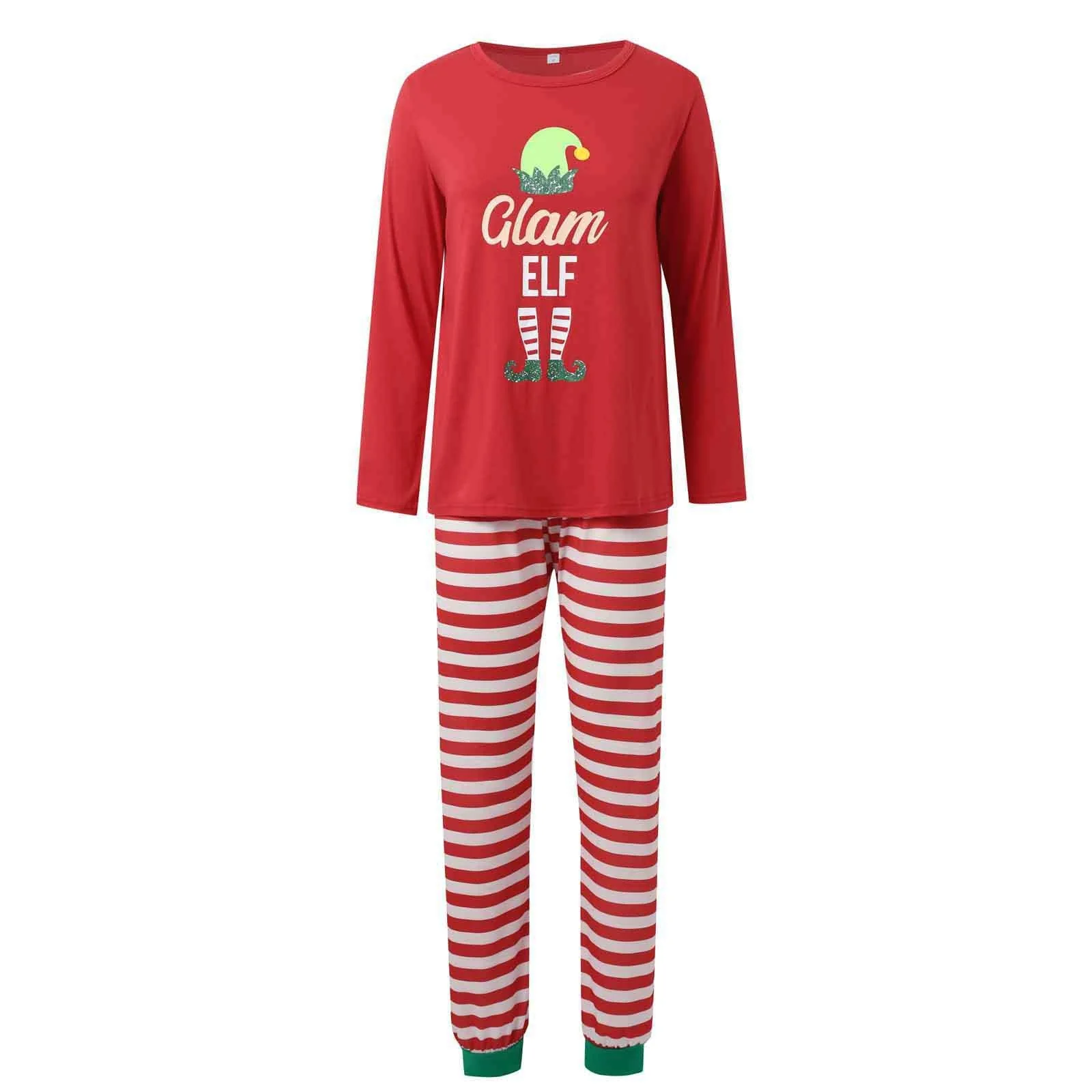 Can Stripe Elf Matching Family Christmas Pajamas - Image 3