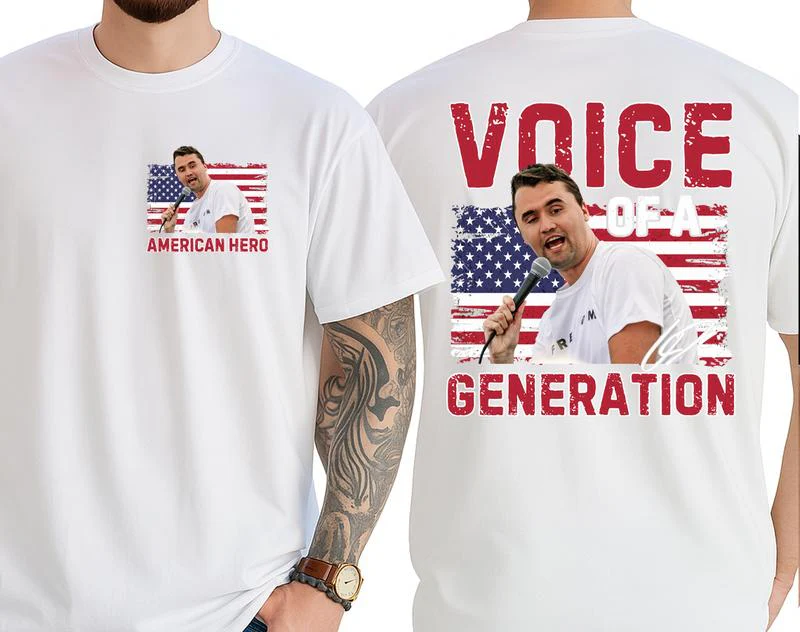 Charlie Kirk Voice of a Generation Tee, Unisex T-shirt, Men's Women's Shirt, Gift for Fan - Image 3