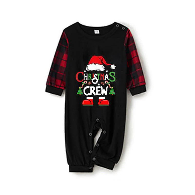Christmas Crew Print Matching Family Pajamas-Dog Pajamas Included - Image 4