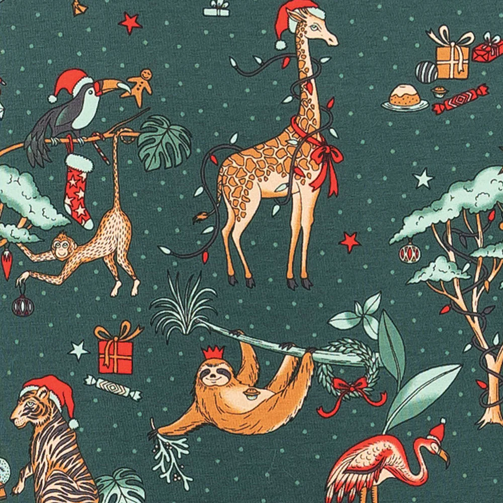 Christmas Cute Animals Matching Family Christmas Pajamas-Dog Pajamas Included - Image 9