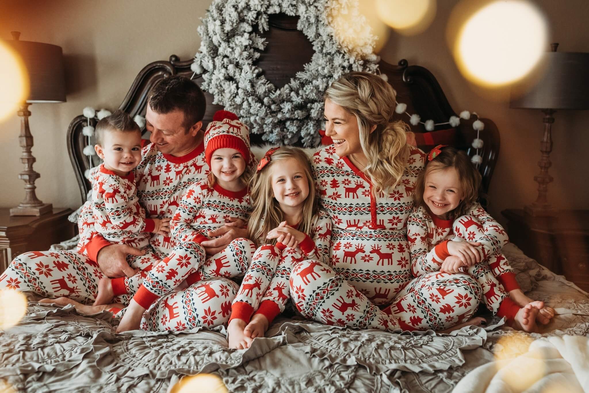 Christmas Deer and Snowflake Matching Family Christmas Pajamas-Dog Pajamas Included - Image 10