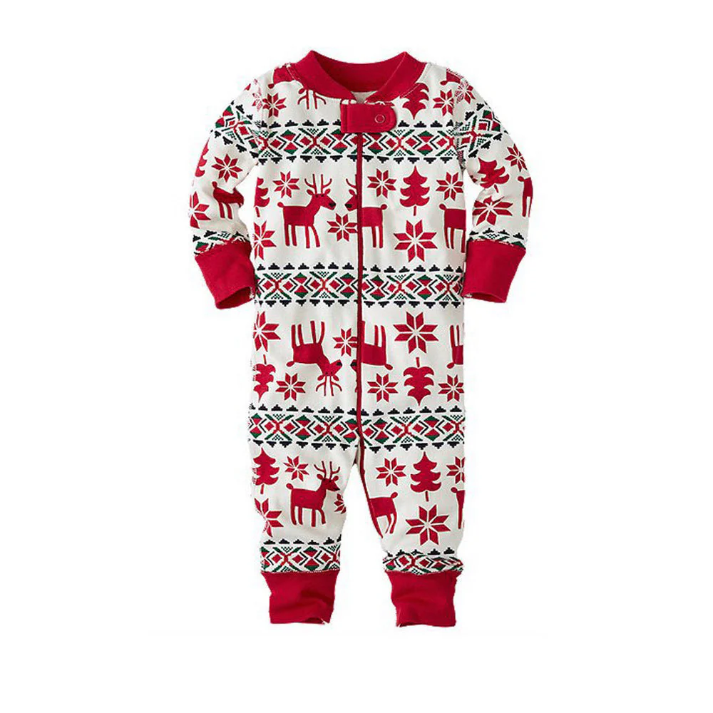 Christmas Deer and Snowflake Matching Family Christmas Pajamas-Dog Pajamas Included - Image 9