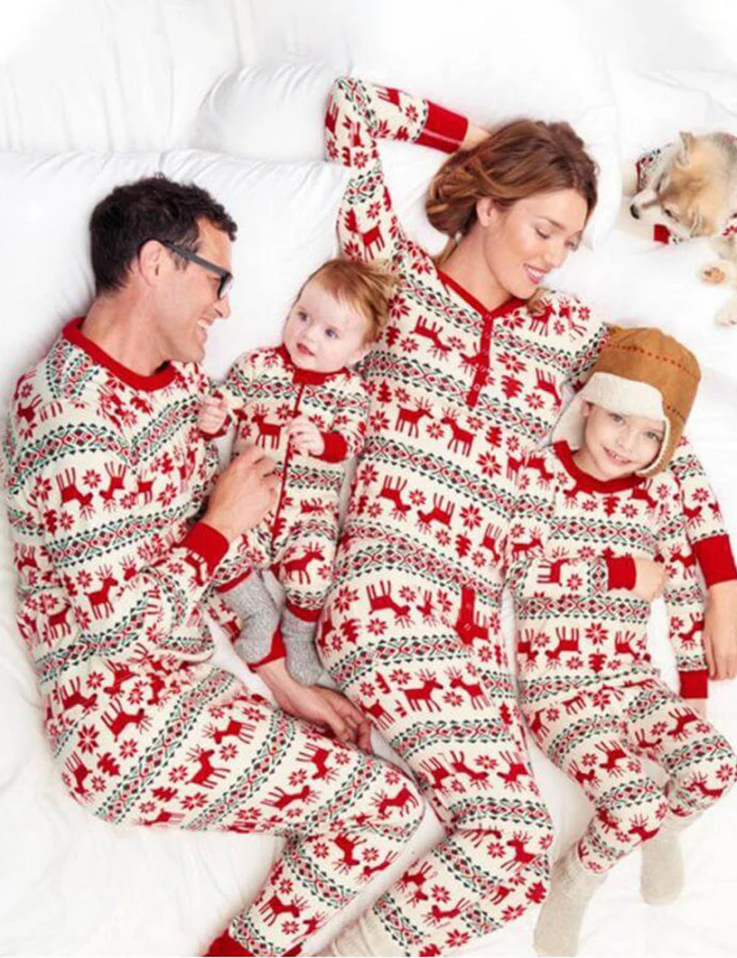 Christmas Deer Matching Family Christmas Pajamas-Dog Pajamas Included - Image 11