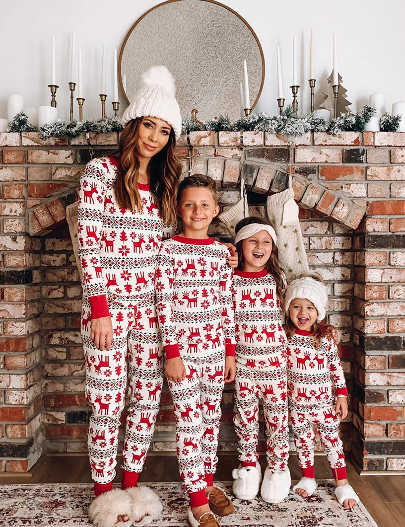 Christmas Deer Matching Family Christmas Pajamas-Dog Pajamas Included - Image 2