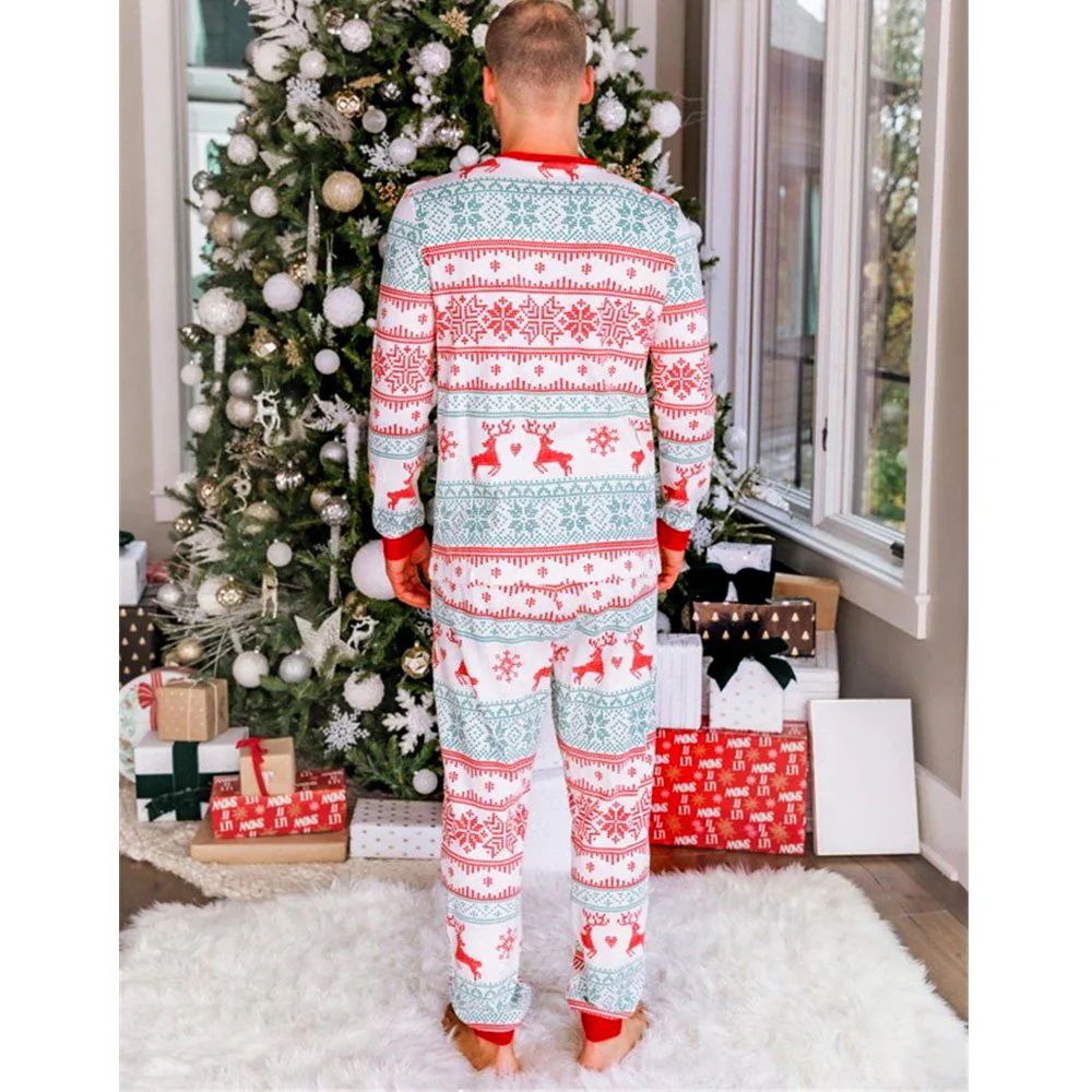 Christmas deer Snowflake Matching Family Christmas Pajamas-Dog Pajamas Included - Image 15
