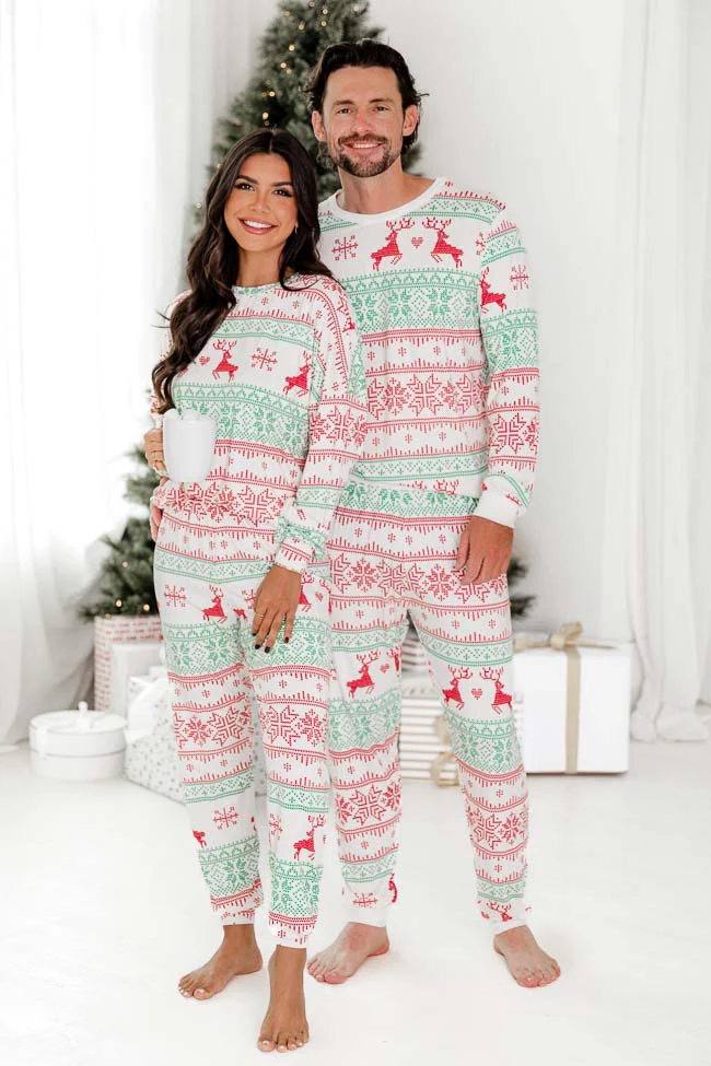Christmas deer Snowflake Matching Family Christmas Pajamas-Dog Pajamas Included - Image 3