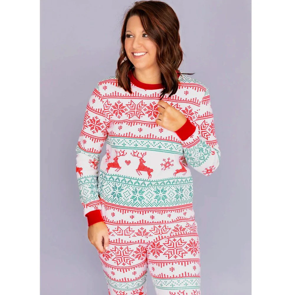 Christmas deer Snowflake Matching Family Christmas Pajamas-Dog Pajamas Included - Image 7