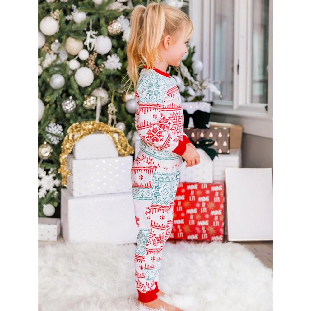 Christmas deer Snowflake Matching Family Christmas Pajamas-Dog Pajamas Included - Image 9