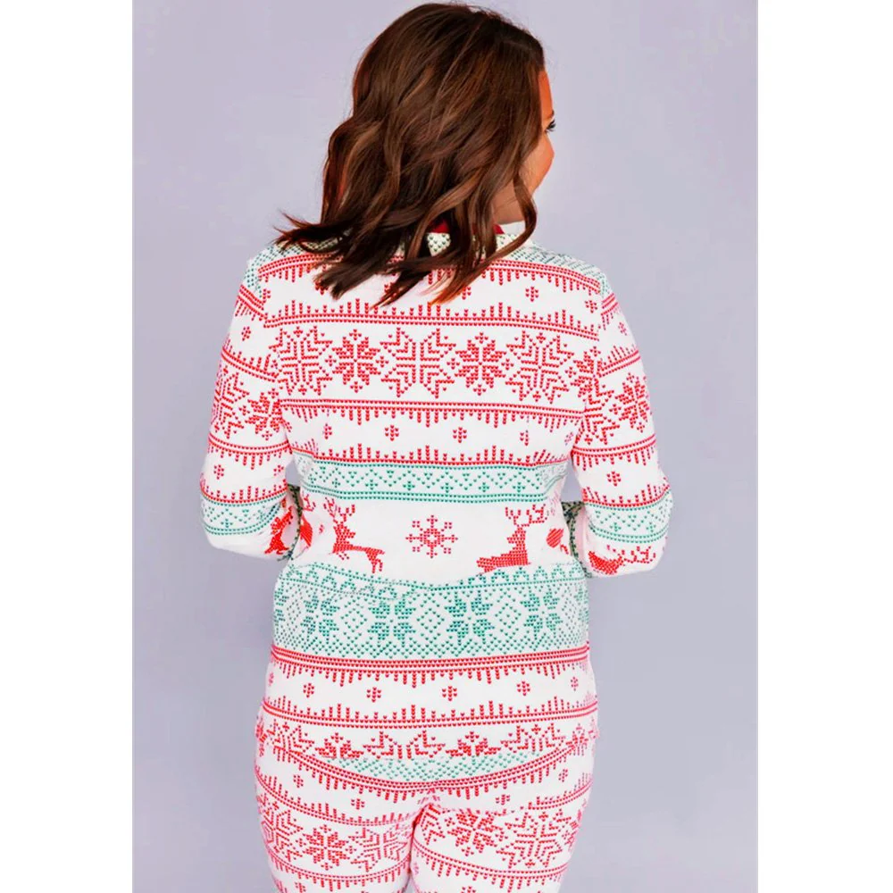 Christmas deer Snowflake Matching Family Christmas Pajamas-Dog Pajamas Included - Image 12