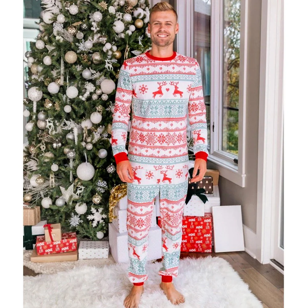 Christmas deer Snowflake Matching Family Christmas Pajamas-Dog Pajamas Included - Image 14