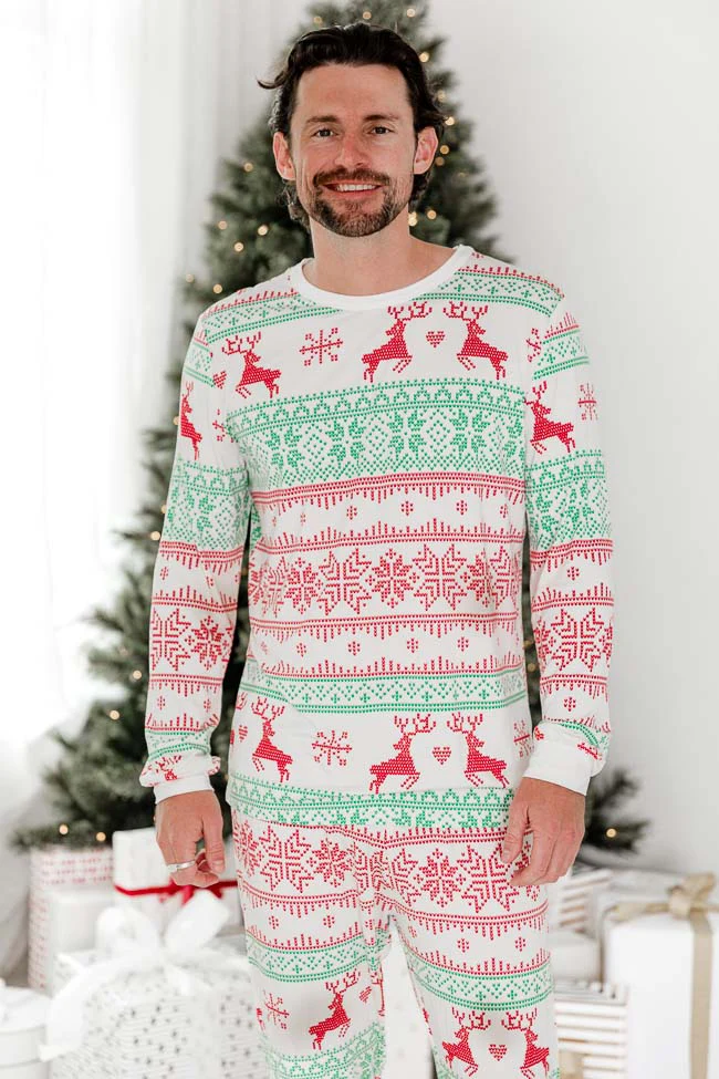 Christmas deer Snowflake Matching Family Christmas Pajamas-Dog Pajamas Included - Image 4