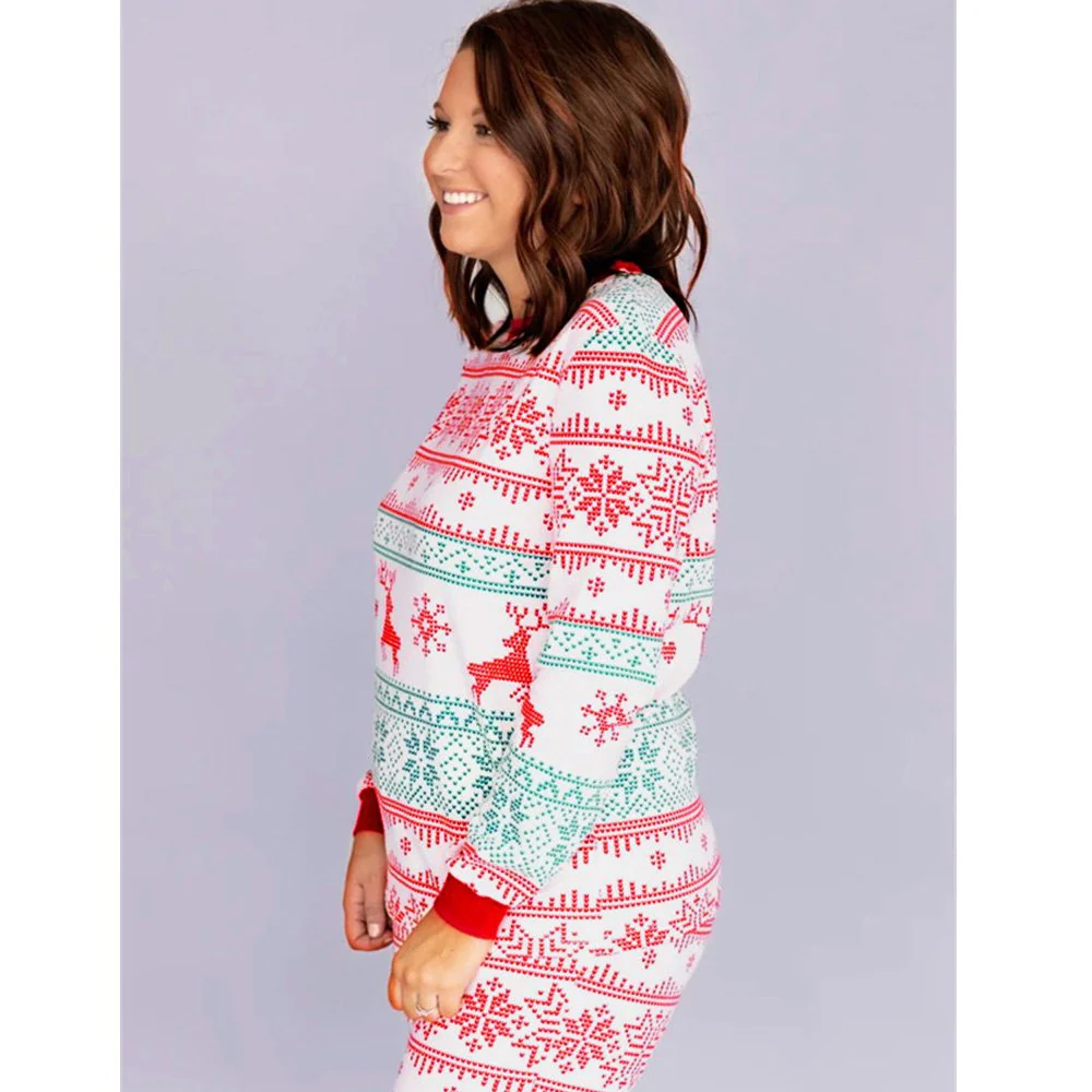 Christmas deer Snowflake Matching Family Christmas Pajamas-Dog Pajamas Included - Image 7