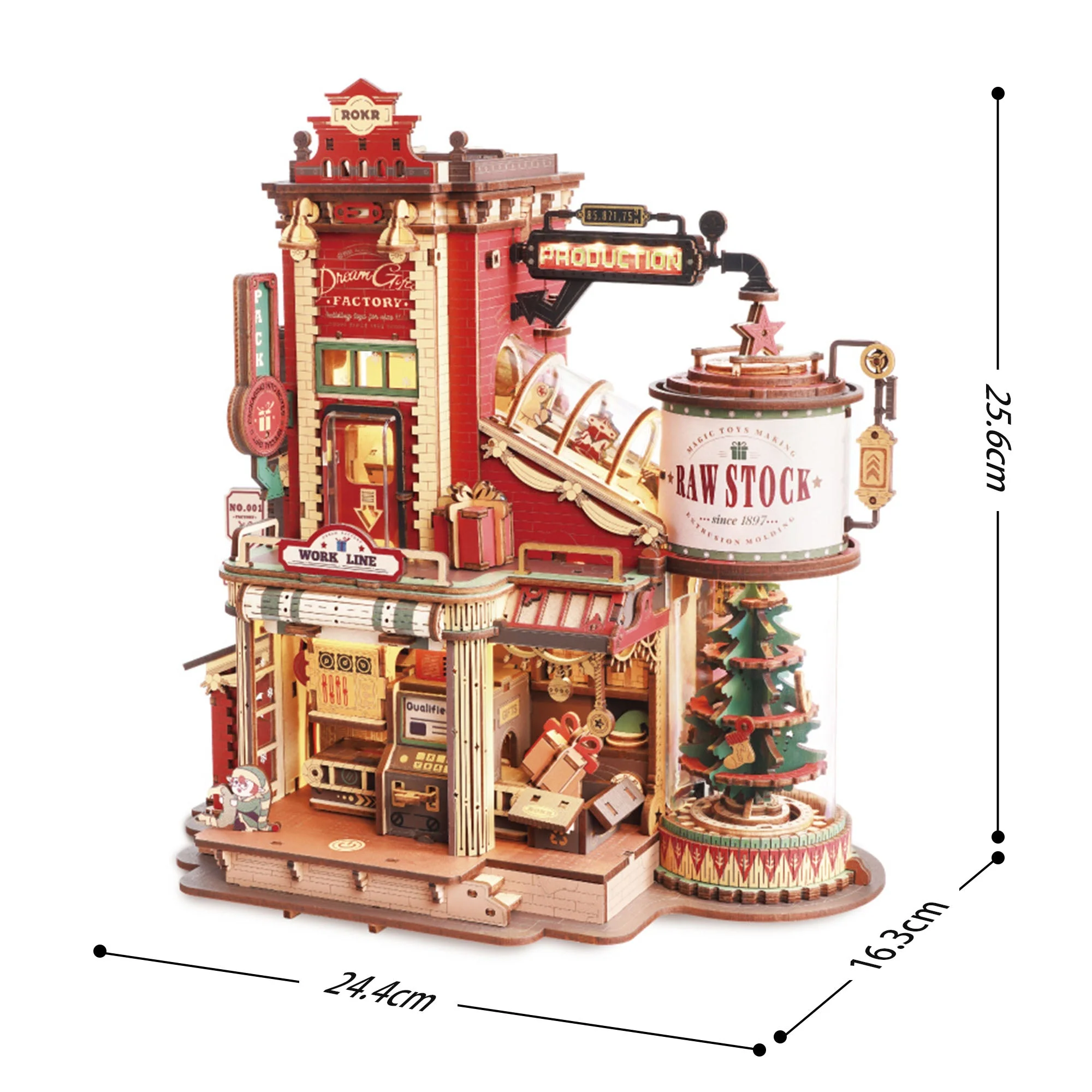Christmas Dream Gift Factory Wooden Music Box - Image 8