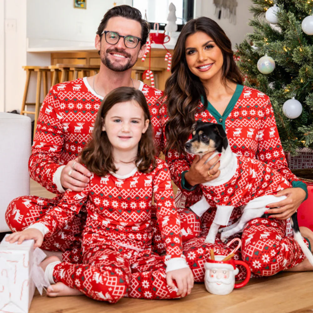 Christmas Elk Matching Family Christmas Pajamas - Image 2