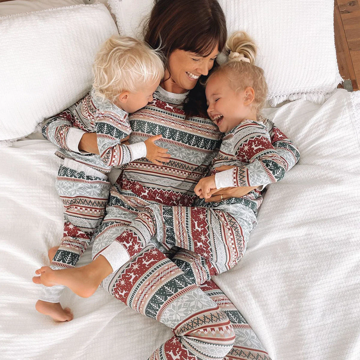 Christmas Print Matching Family Christmas Pajamas-Dog Pajamas Included - Image 11