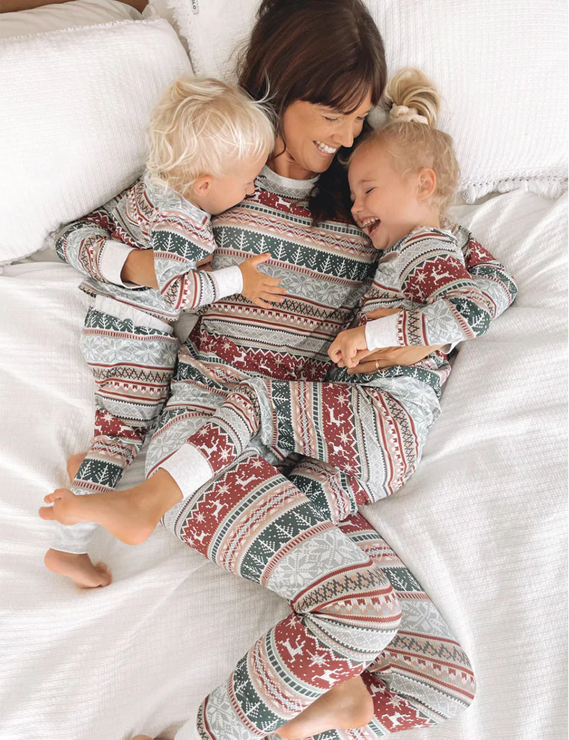 Christmas Print Matching Family Christmas Pajamas-Dog Pajamas Included - Image 2