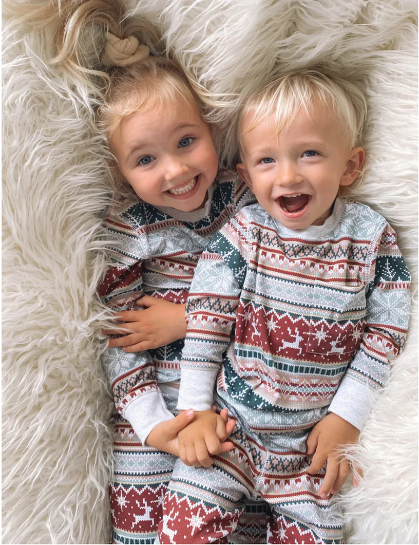 Christmas Print Matching Family Christmas Pajamas-Dog Pajamas Included - Image 4