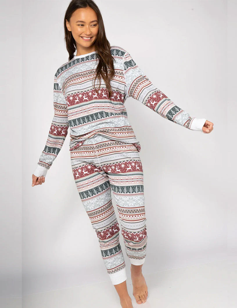 Christmas Print Matching Family Christmas Pajamas-Dog Pajamas Included - Image 5