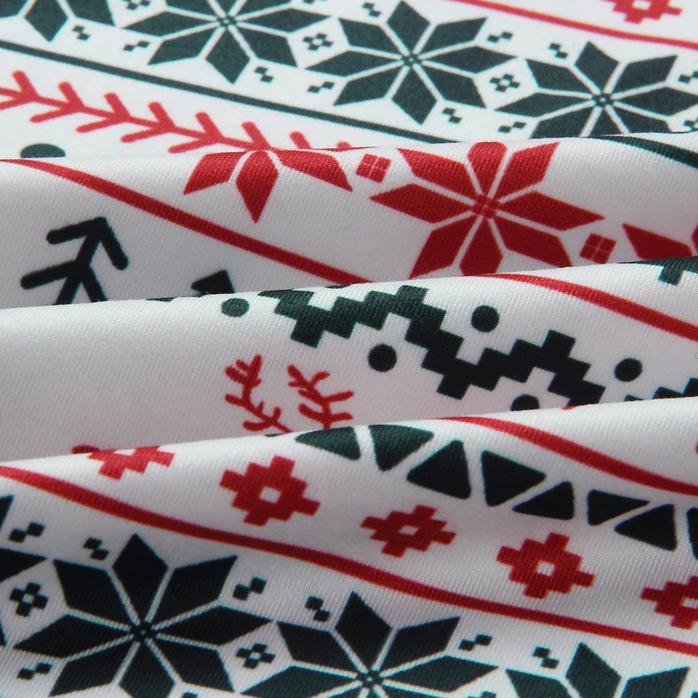 Christmas Tree and Reindeer Patterned Matching Family Christmas Pajamas-Dog Pajamas Included - Image 3