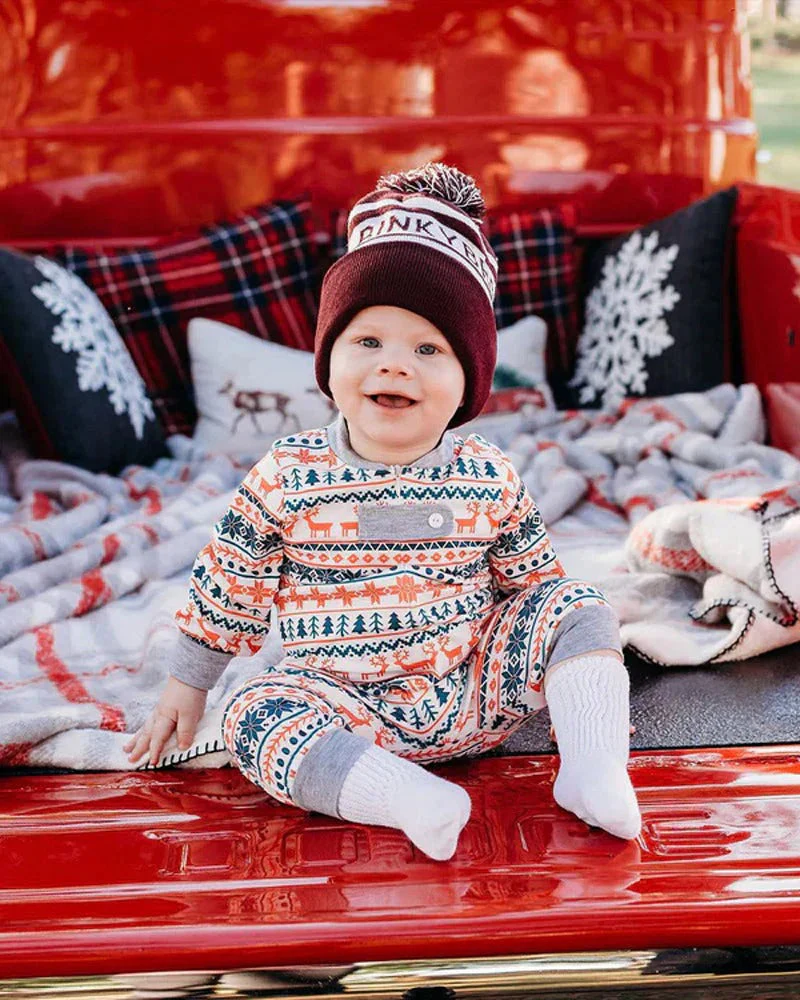 Christmas Tree and Reindeer Patterned Matching Family Christmas Pajamas-Dog Pajamas Included - Image 9