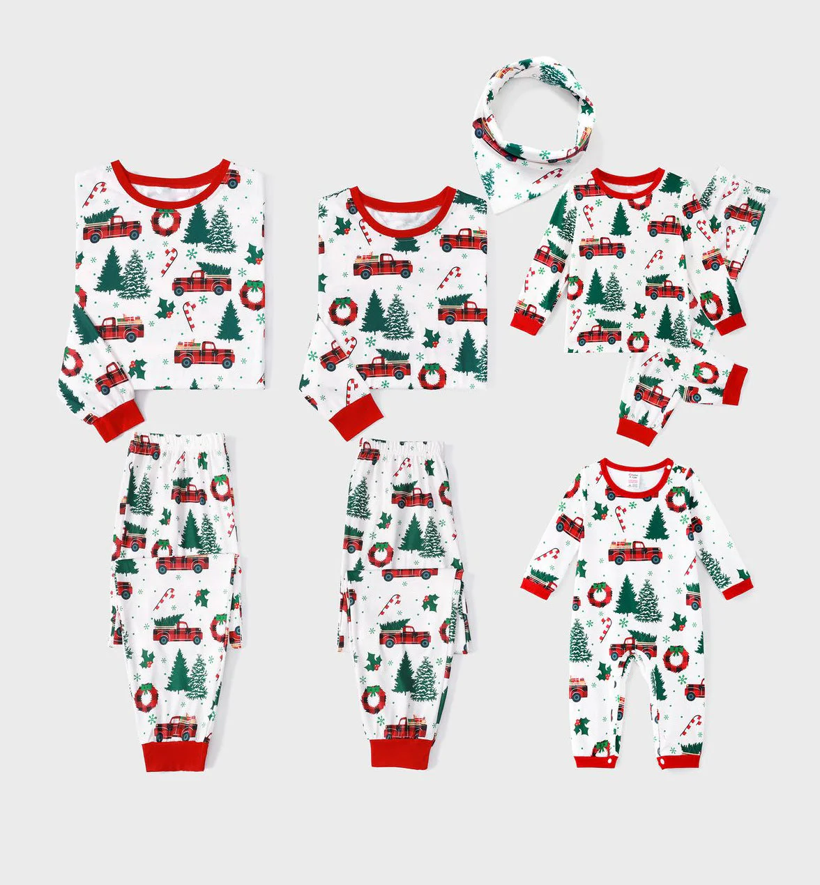 Christmas Tree Truck Matching Family Christmas Pajamas - Image 11