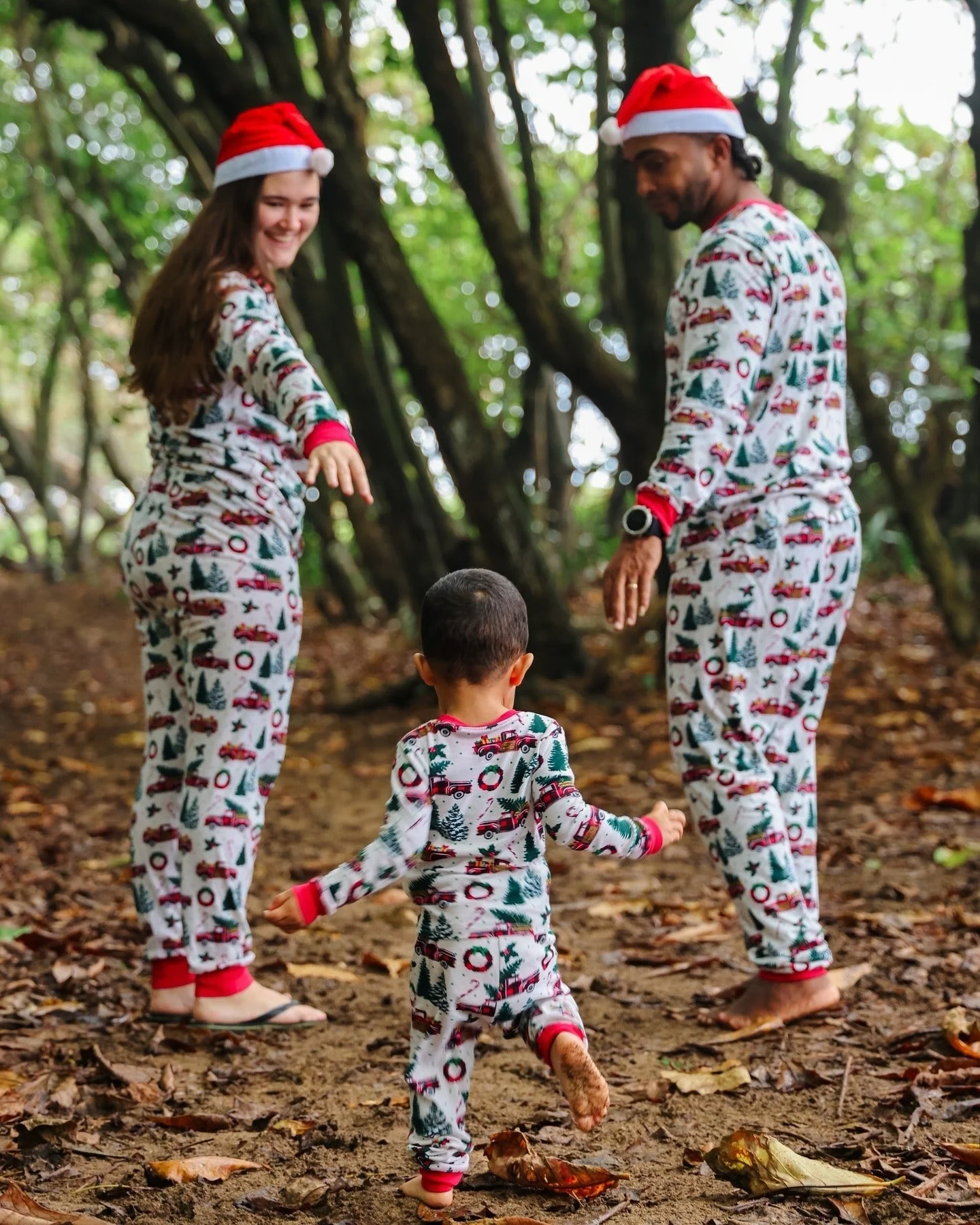 Christmas Tree Truck Matching Family Christmas Pajamas - Image 2