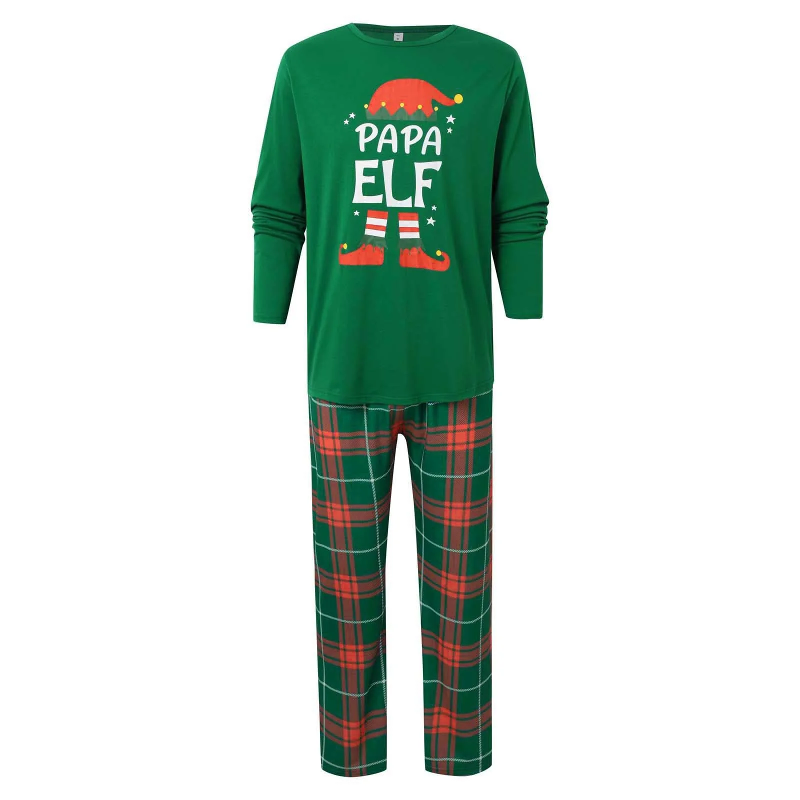 Classic Christmas plaid Elf Matching Family Christmas Pajamas - Image 3