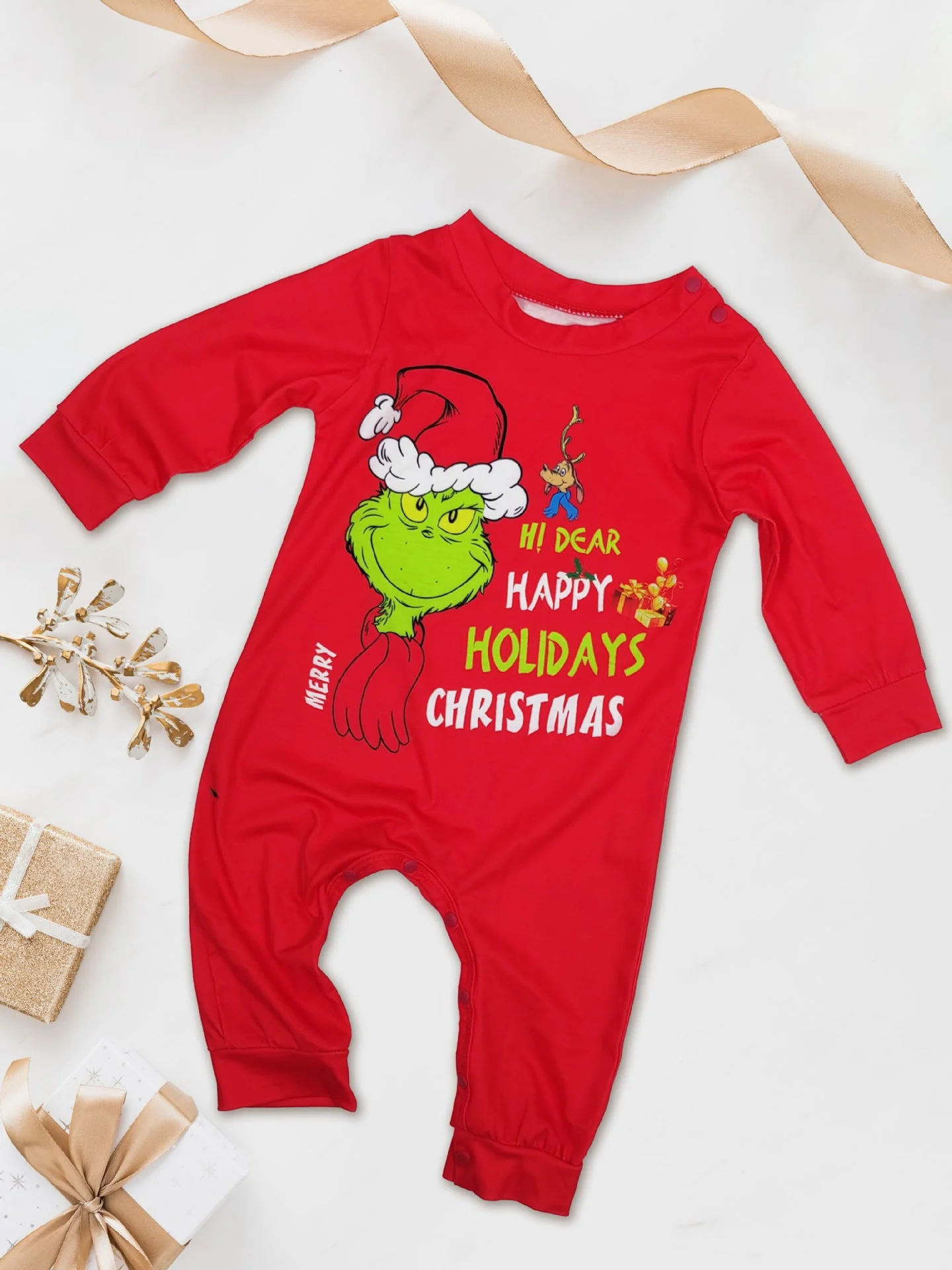 Classic Grinch Matching Family Christmas Pajamas| Adults, Kids & Dog Pajamas - Image 2