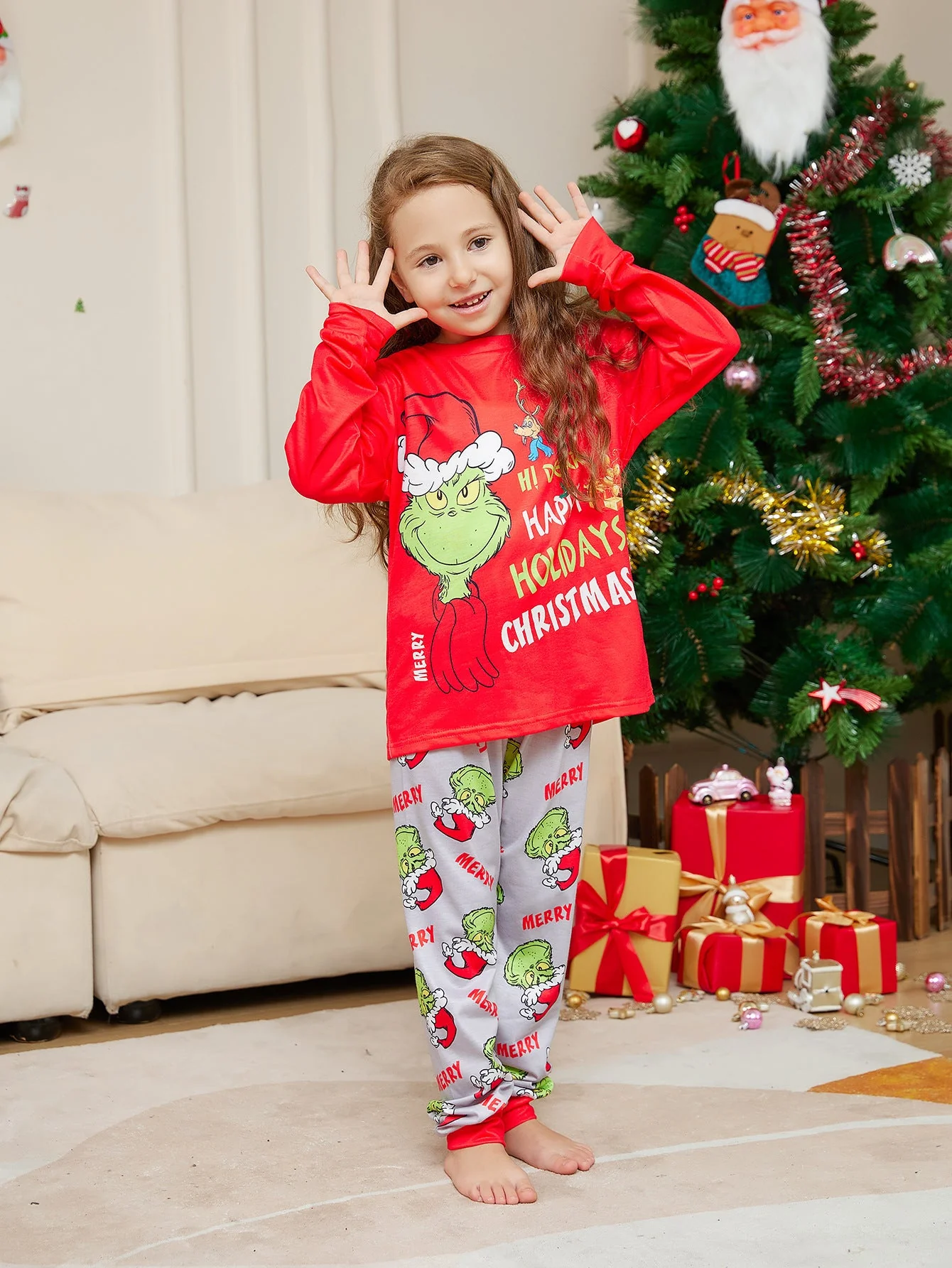 Classic Grinch Matching Family Christmas Pajamas| Adults, Kids & Dog Pajamas - Image 8