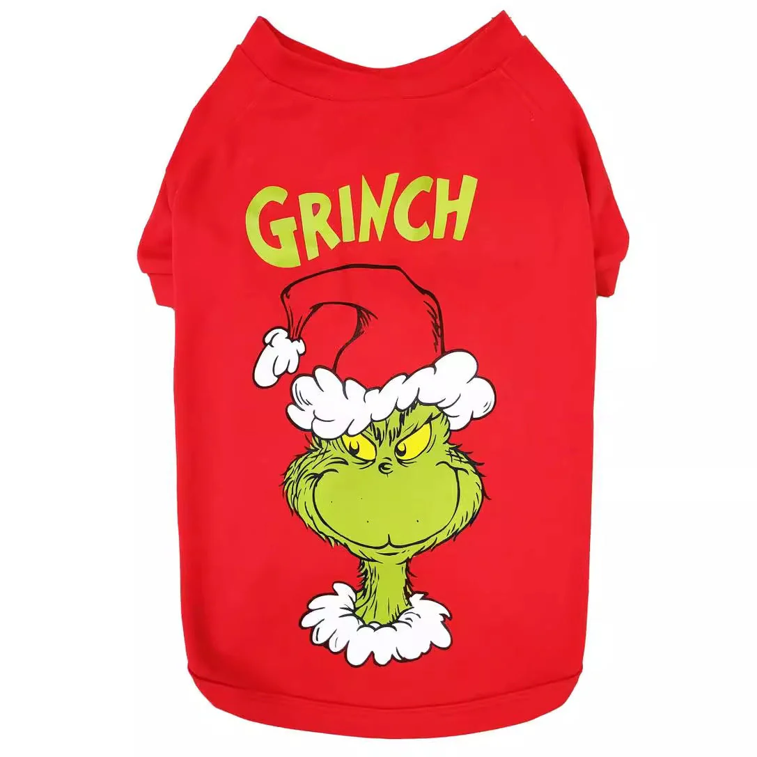 Classic Grinch Print Matching Family Christmas Pajamas-Dog Pajamas Included - Image 4
