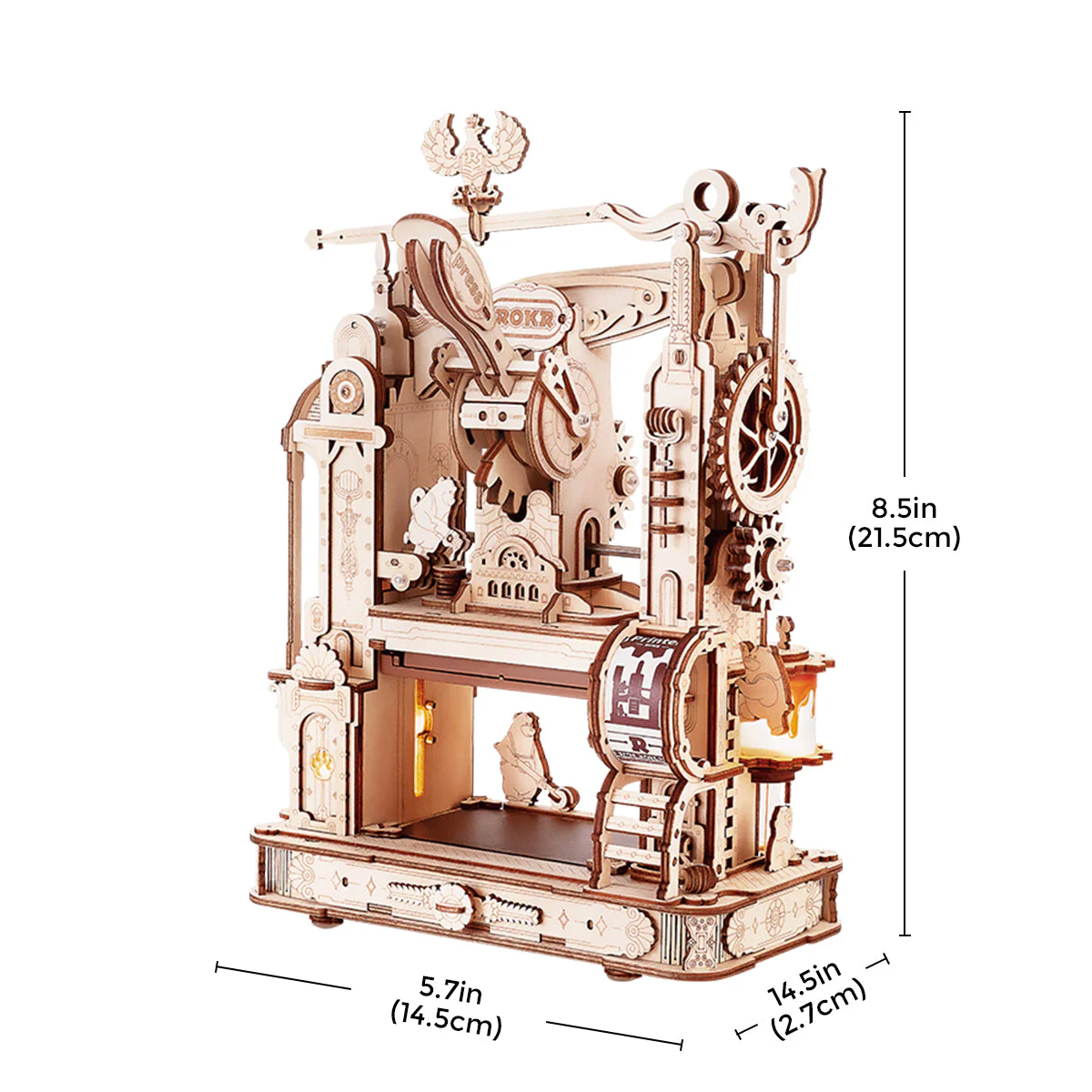 Classic Printing Press Mechanical 3D Wooden Puzzle - Image 6