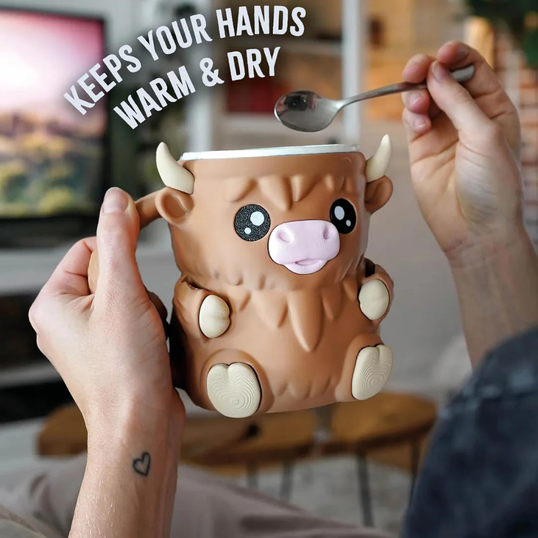 Highland Cow Ice Cream Mug Holder - Image 3