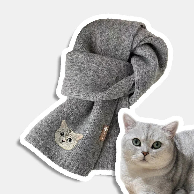 Custom Embroidered Any Pet Portrait Woven Scarf Christmas Gift for Pet Lovers - Image 10