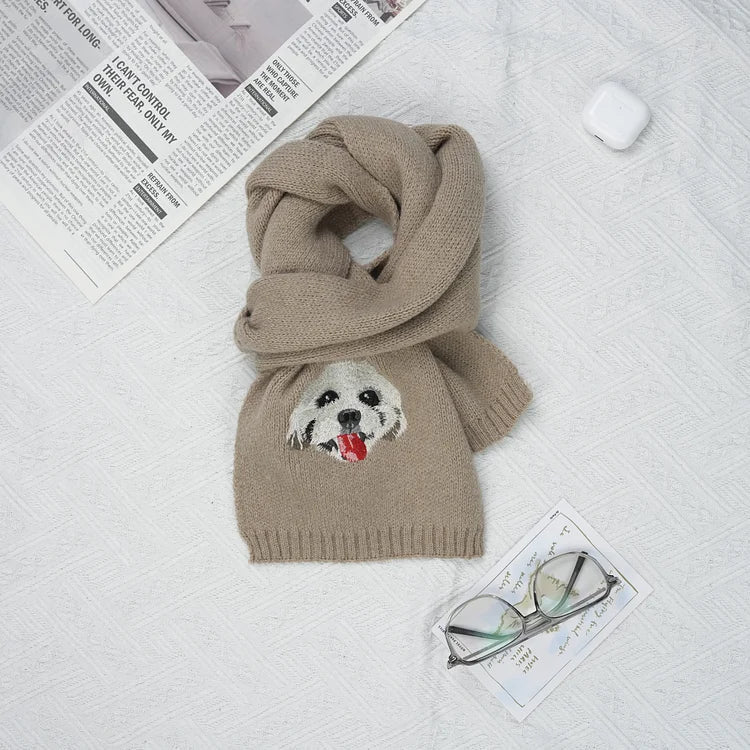 Custom Embroidered Any Pet Portrait Woven Scarf Christmas Gift for Pet Lovers - Image 3