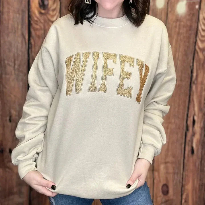 Custom Embroidered Applique Glitter Mama Sweatshirt - Image 17