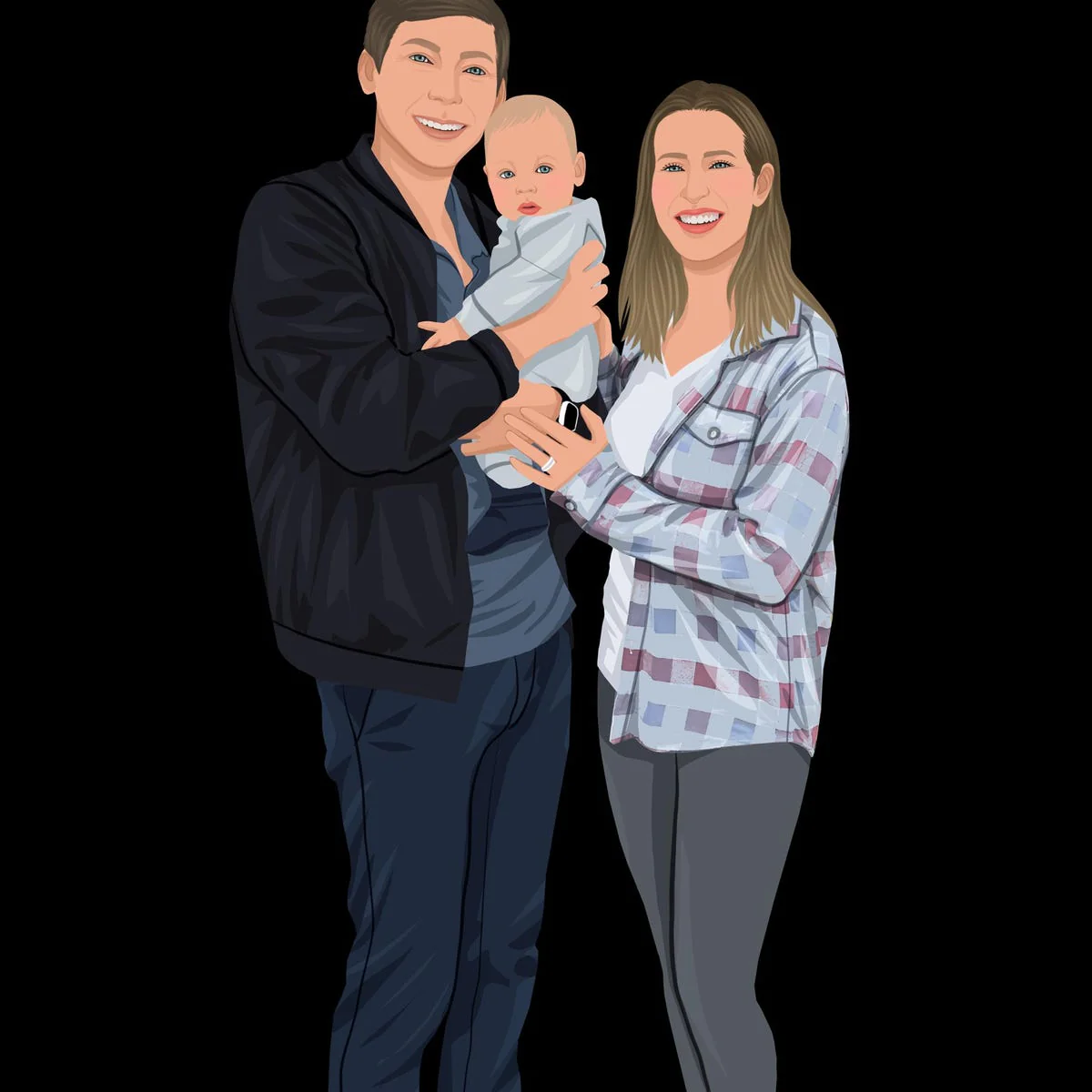 Custom Faceless Drawing, Family Portrait Gift, Mom Gifts, Custom Family Gift, House warming Gift, Hand-drawn Gift - Image 10